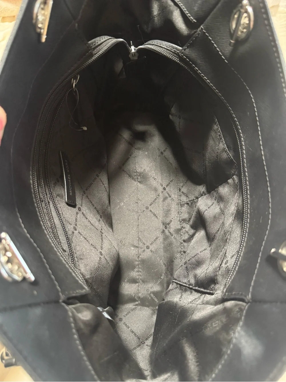 Michael Kors Black Logo Chain-Handle Tote